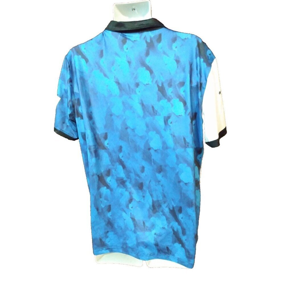 Mens All Over Print Graphic Golf Shirt Golfer L - XL Golfing Polo - Picture 2 of 5